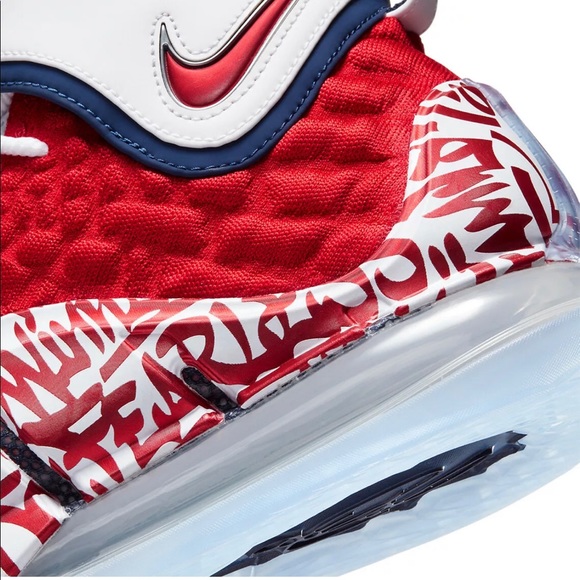 Nike Men's Lebron 17 XVII Graffiti Red CT6047 600 - Picture 3 of 8